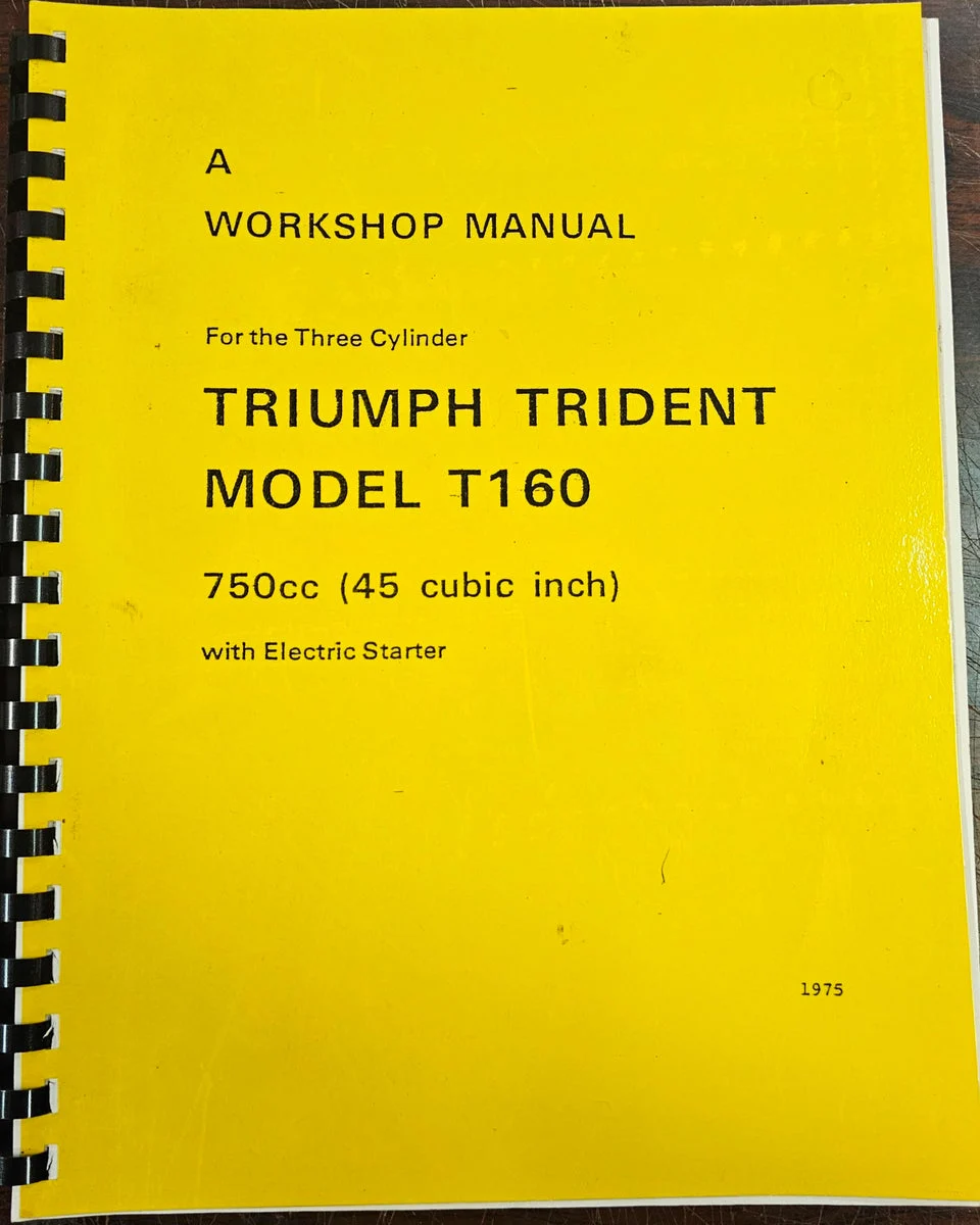 1975 Triumph Trident T160 Three Cylinder Electric Start Workshop Manual Book