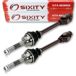 2 pc Sixity XTA Front Left Right Axles for 1996 Polaris 400 Xplorer 4X4
