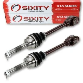2 pc Sixity XTA Front Left Right Axles for 1996 Polaris 400L Big Boss 6X6