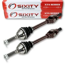 2 pc Sixity XTA Front Left Right Axles for 2004 Polaris 400 Sportsman 4X4