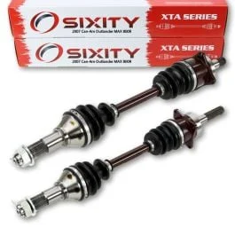 2 pc Sixity XTA Front Left Right Axles for 2007 Can-Am Outlander MAX 800R 4X4