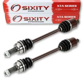 2 pc Sixity XTA Front Left Right Axles for 2014 Polaris 850 Scrambler 4X4