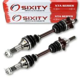 2 pc Sixity XTA Front Left Right Axles for 2008-2012 Can-Am Outlander 500 4X4 - 2011 2010 2009