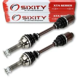 2 pc Sixity XTA Rear Left Right Axles for 2012 Polaris 500 Sportsman 4X4