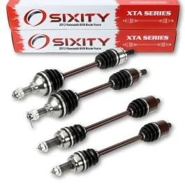 4 pc Sixity XTA Front Rear Left Right Axles for 2012 Kawasaki 650i Brute Force 4X4