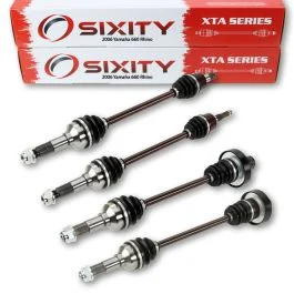 4 pc Sixity XTA Front Rear Left Right Axles for 2006 Yamaha 660 Rhino 4X4