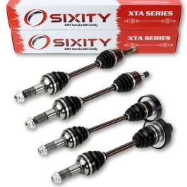 4 pc Sixity XTA Front Rear Left Right Axles for 2004 Yamaha 660 Grizzly 4X4