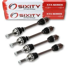 4 pc Sixity XTA Front Rear Left Right Axles for 2012 Polaris 500 Ranger 4X4