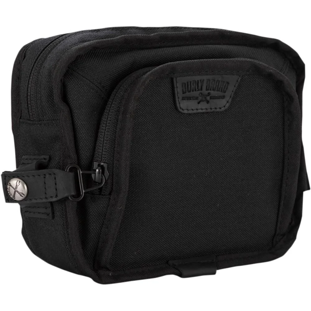 Burly Brand B15-1012B Handlebar Bag - Black Cordura Nylon
