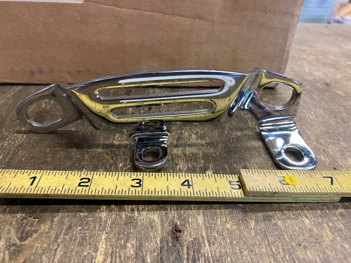 Chrome Breather Bracket Mount Air Cleaner Harley Touring Softail Dyna Mikuni S&S