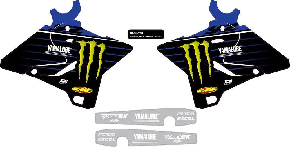 Dcor 10-50-232 2022 Star Racing Yamaha Graphics Kit - White