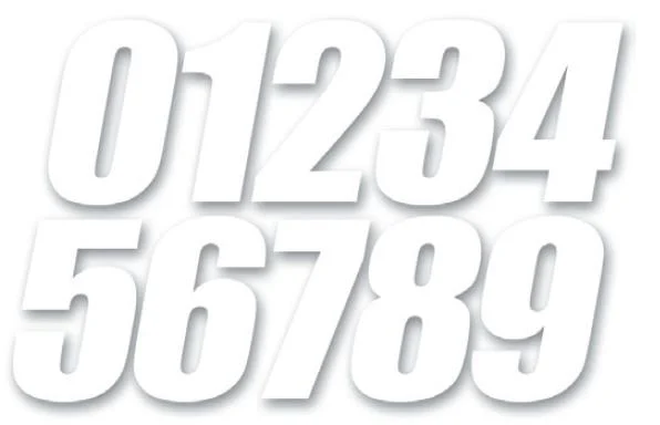Dcor 45-14-4 Individual Numbers 4in. - No.4 - White