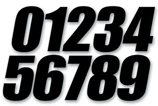 Dcor 45-26-1 Individual Numbers 6in. - No1 - Black