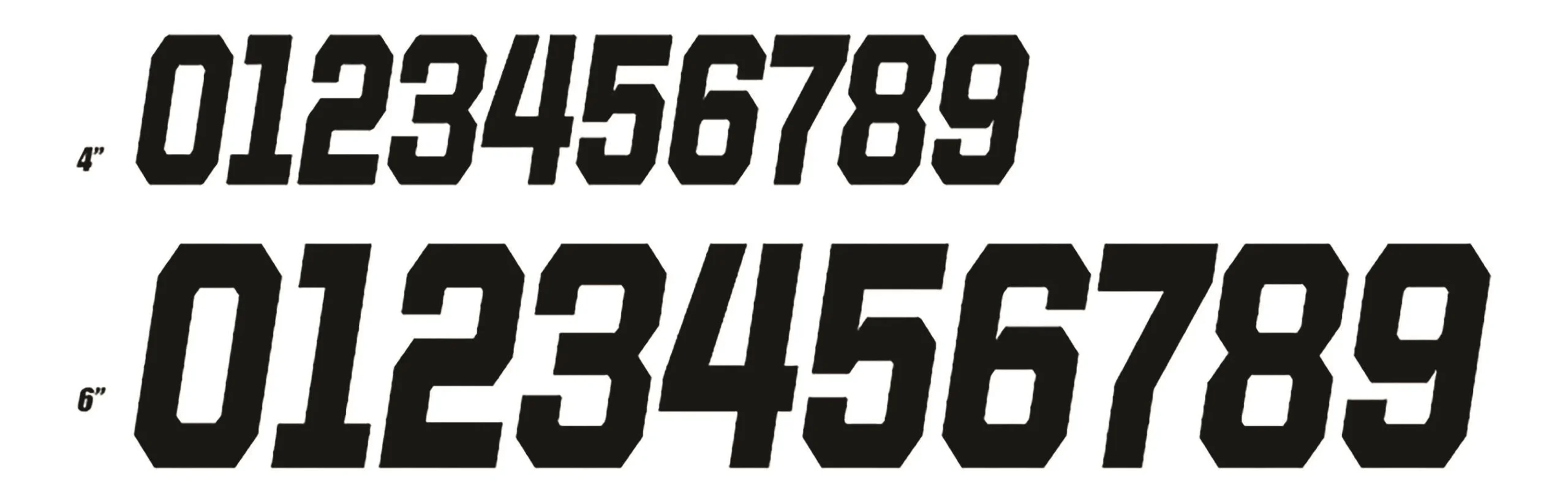 Dcor 45-33-5 Race Series Individual Numbers 4in. - No.5 - Black