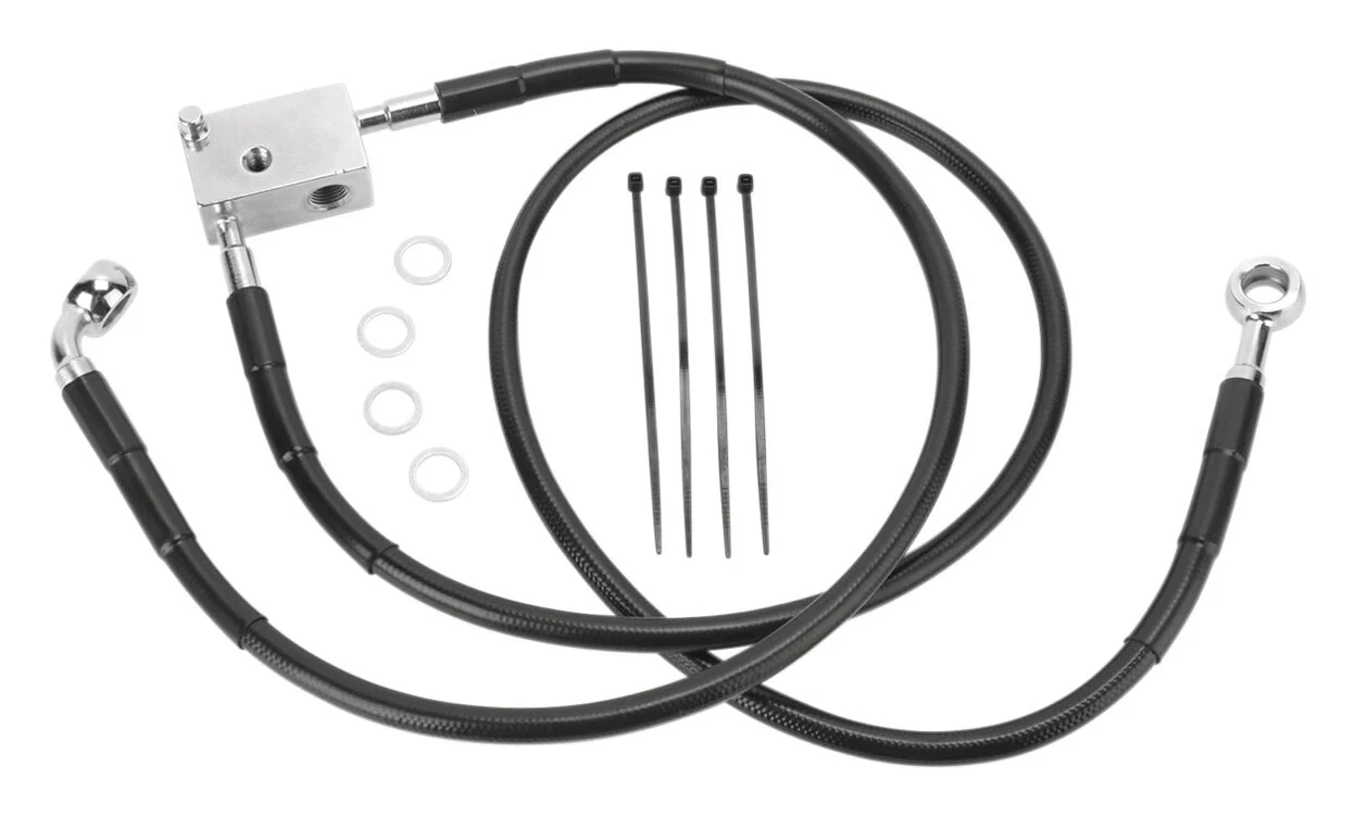 Drag Specialties Rear Brake Line Kit For Non-ABS Harley Softail 2000-2003