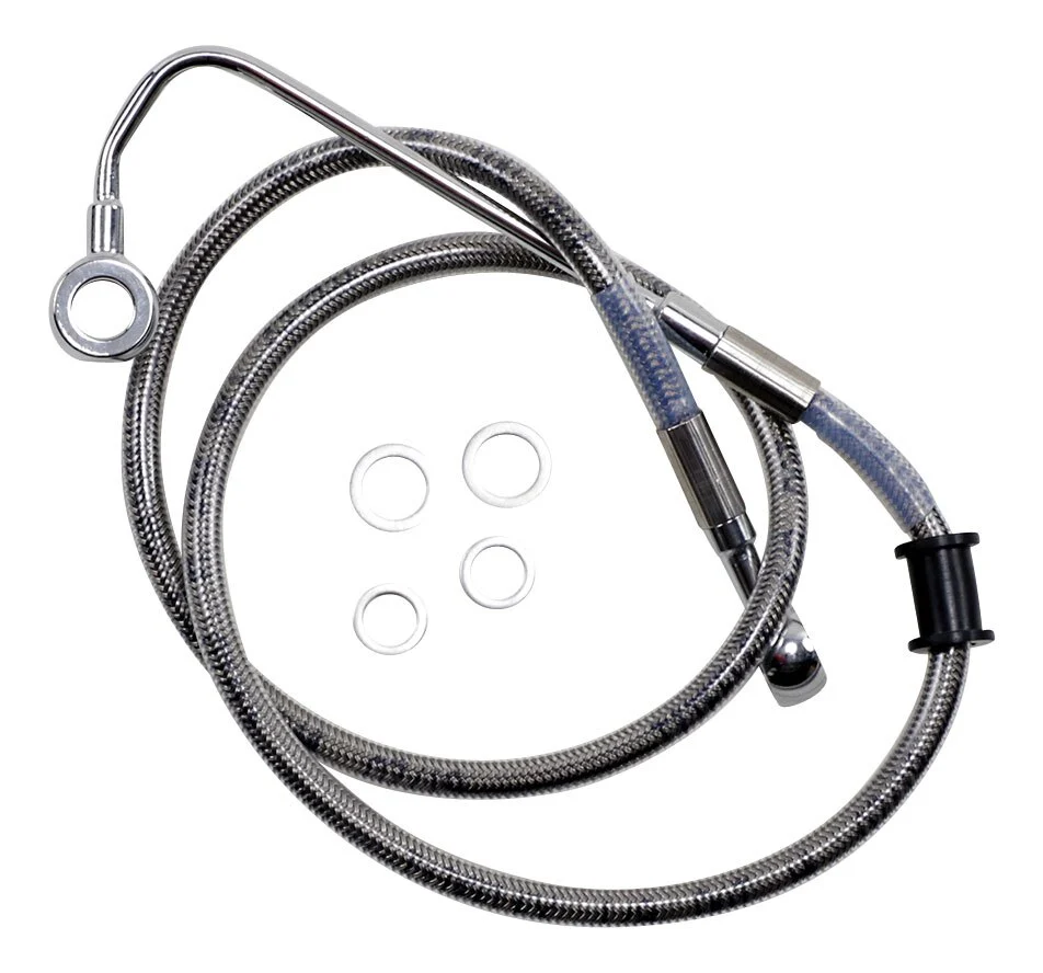Drag Specialties Standard Length Upper Front Brake Line Kit For ABS Harley FLSTC 2015-2017