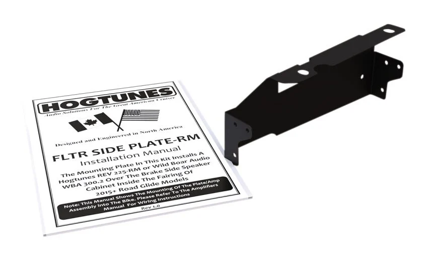 Hogtunes 2-Channel Amp Side Mounting Plate For Harley Road Glide 2015-2026