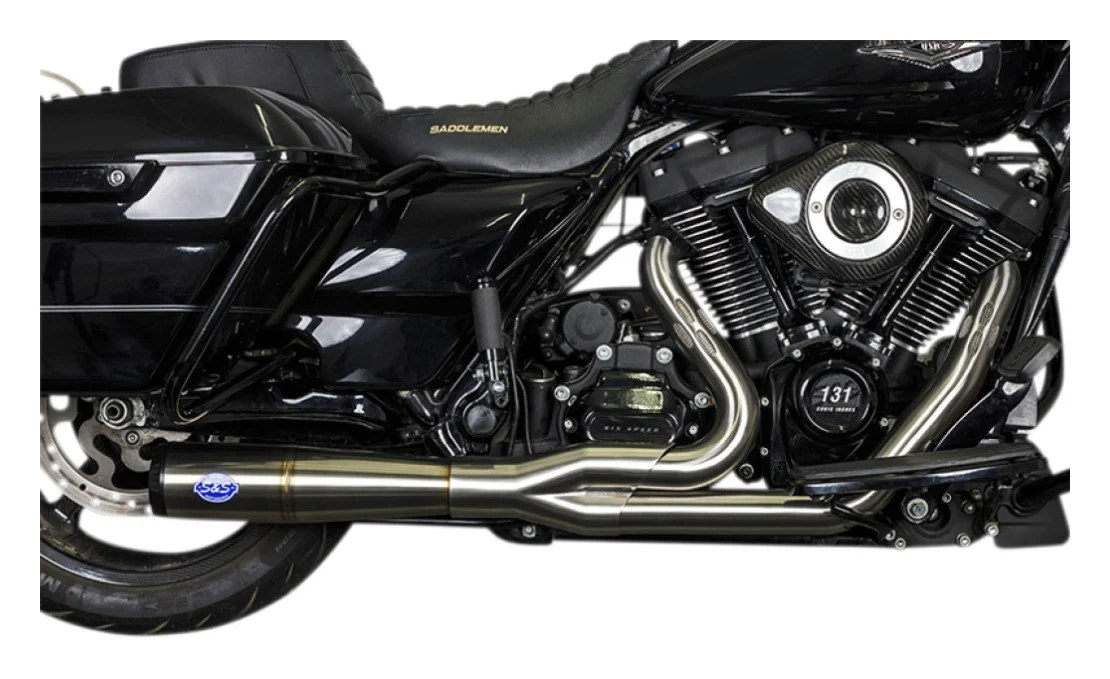 S&S Cycle Diamondback 2-1 50 State Exhaust System For Harley Touring 2017-2026