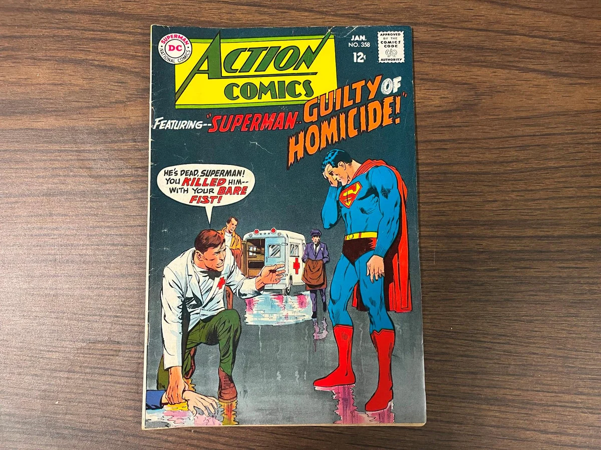 VTG 1968 Action Comics DC Superman Supergirl Neal Adams Cover