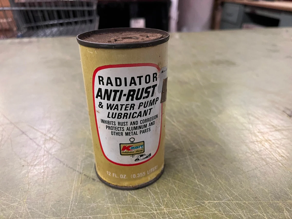 Vtg 1970's Kmart Radiator Anti-Rust water pump lubricant FULL TIN 12 OZ. Oil can